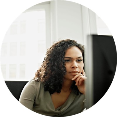 Change Healthcare Image Repository - woman looking at computer