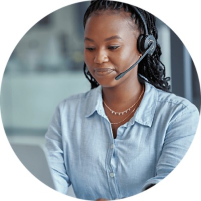 Anesthesia Practice RCM - call center lady working at computer