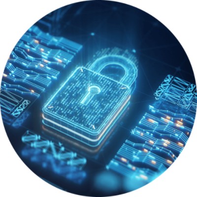 IT Security and Risk Services - abstract lock